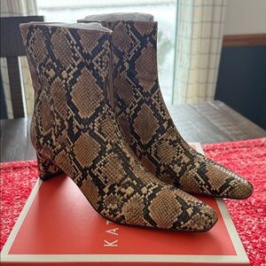 Katy Perry Collections Brown Snake Print Ankle Booties